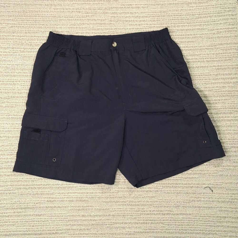 ​Bimini Bay Mens 36 Blue Nylon Cargo Fishing Shorts Boca Grande II Outdoor Utili